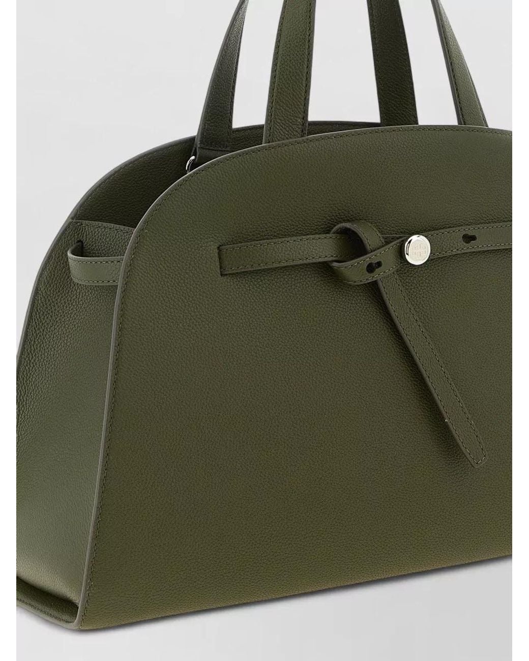 Tory Burch Green Romy Small Leather Top Case Tote Bag