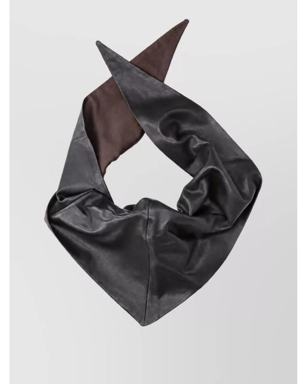 Lemaire Gray Lamb Leather Scarf