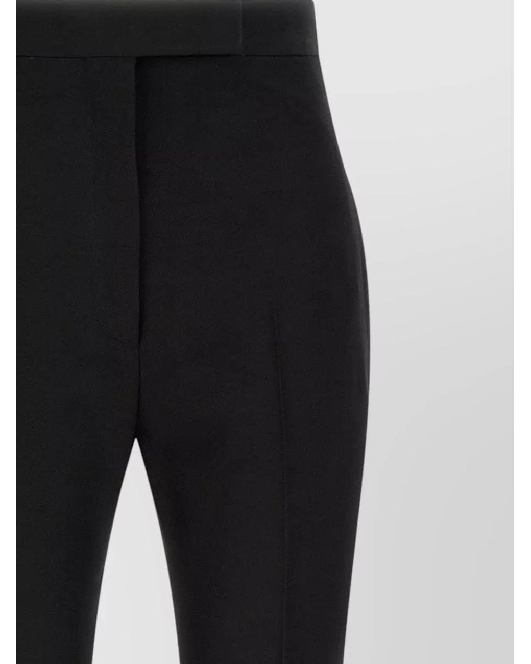 Tom Ford Black Wool High-Rise Straight-Leg Suit Trousers