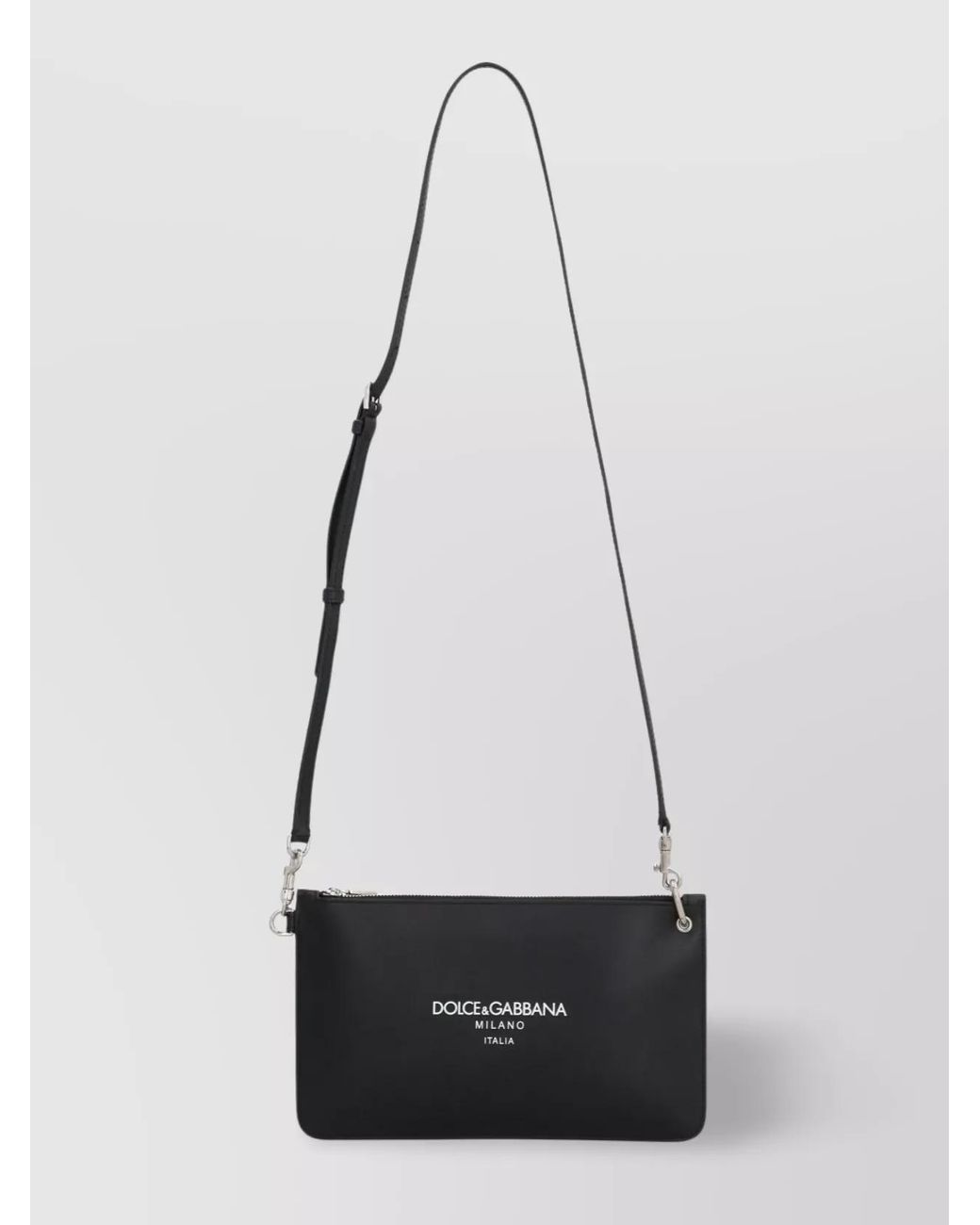 Dolce & Gabbana Black Calf Leather Clutch Bag for men