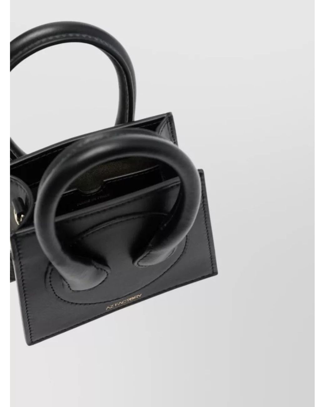 AZ FACTORY Black Leather Mini Crossbody Bag