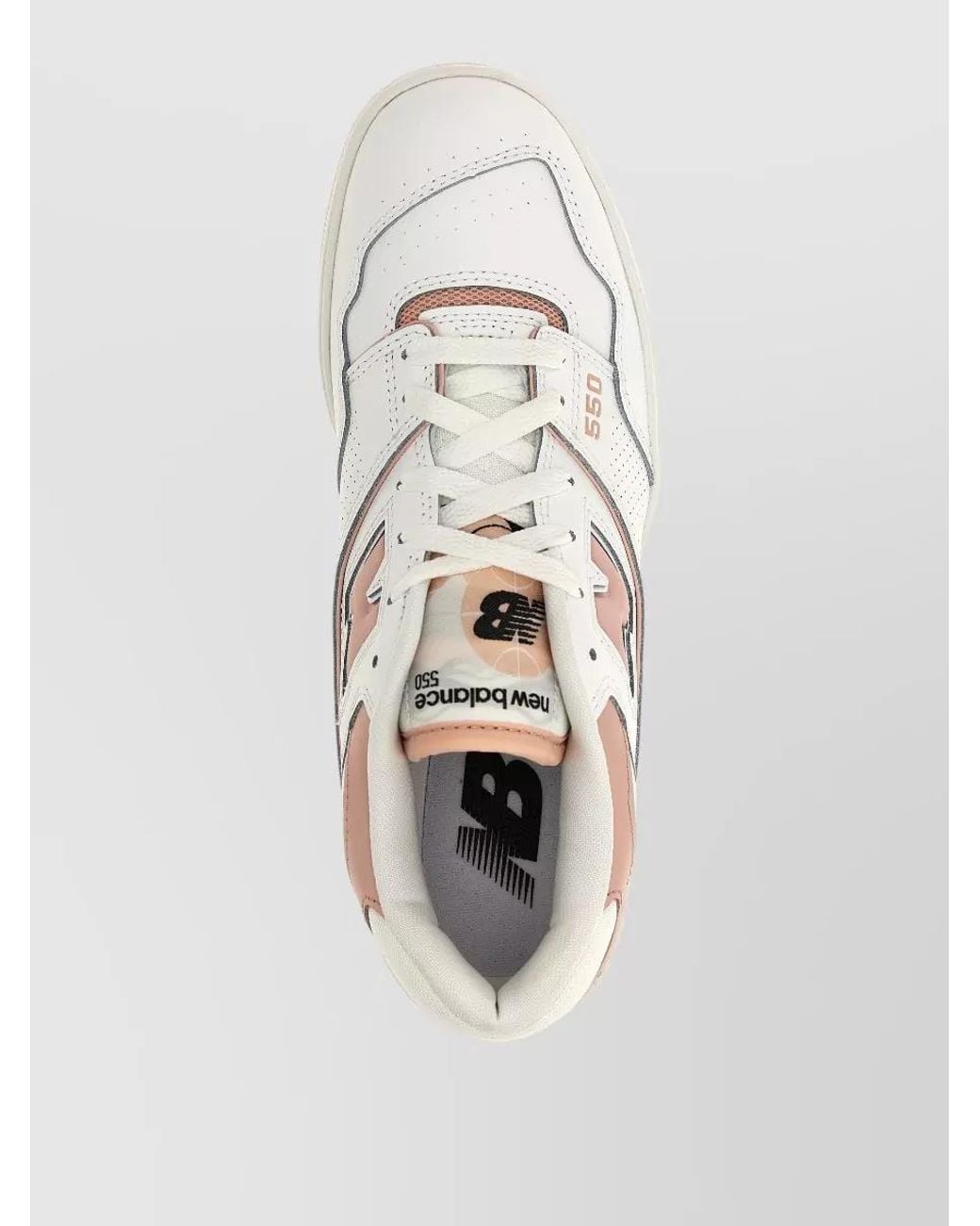 New Balance White Leather Low-Top Sneakers