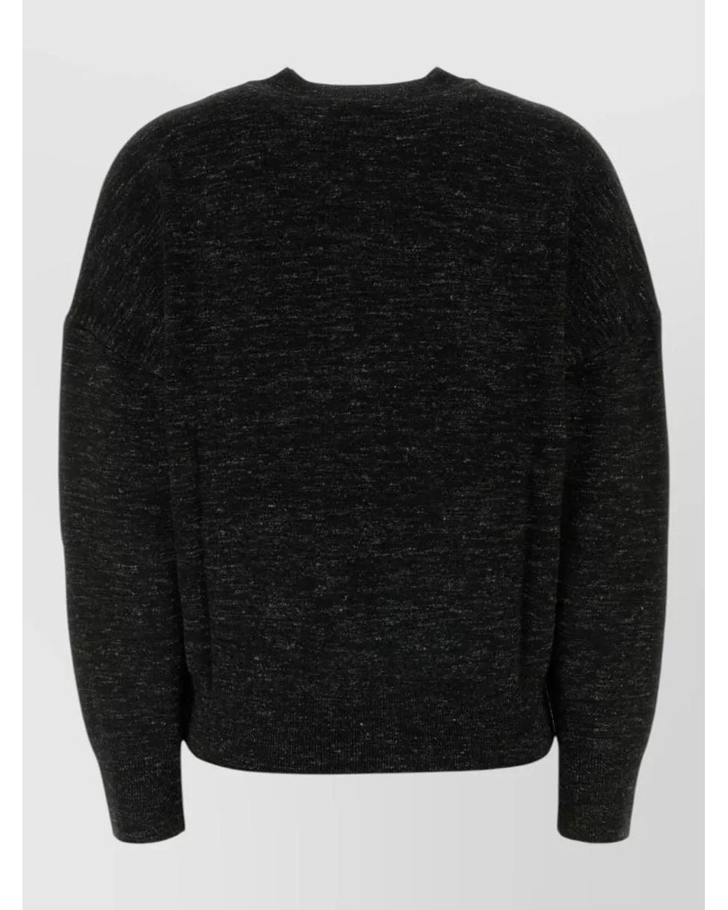 Isabel Marant Black Chunky-Knit Crewneck Sweater