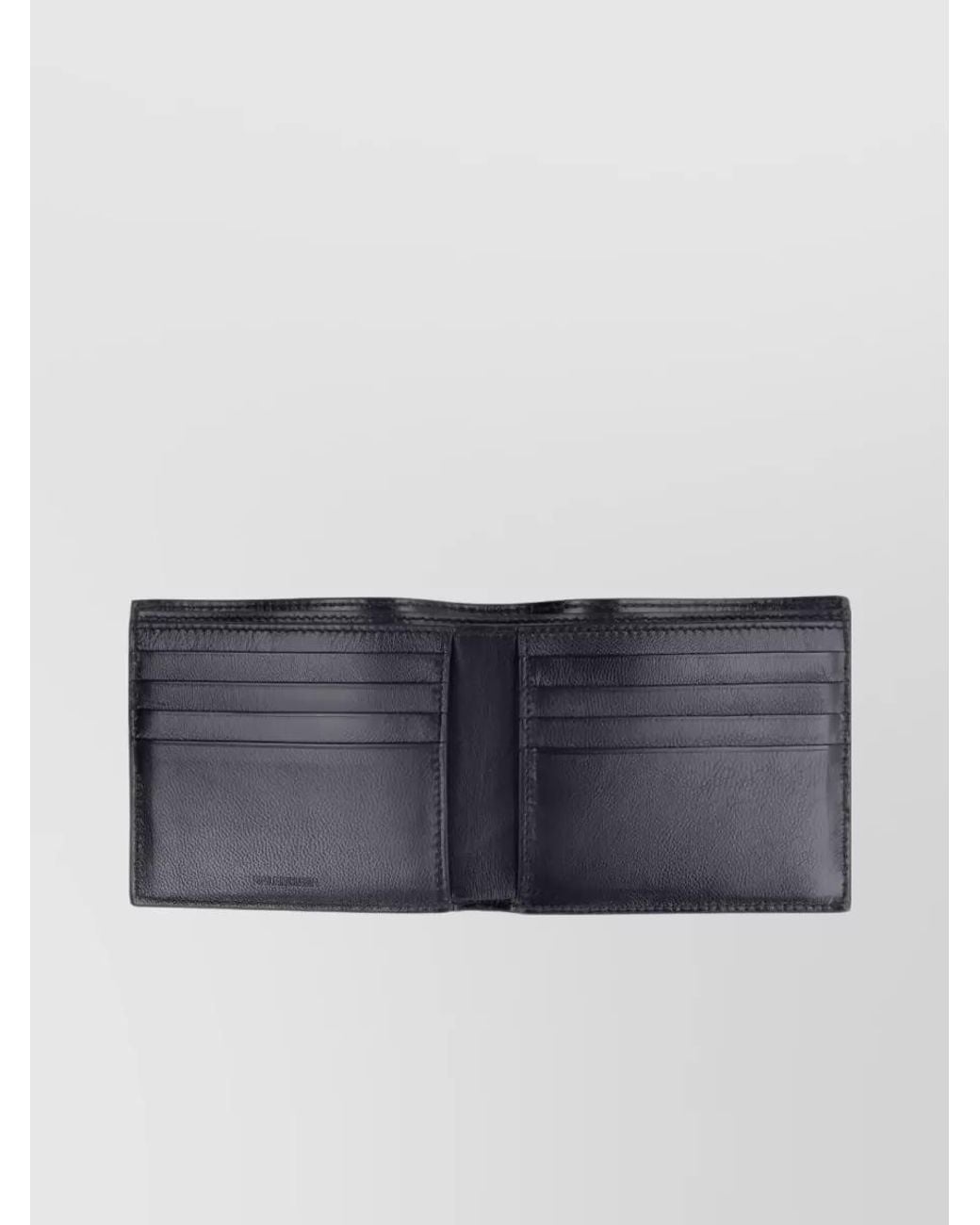 Balenciaga Black Calf Leather Bi-Fold Wallet for men