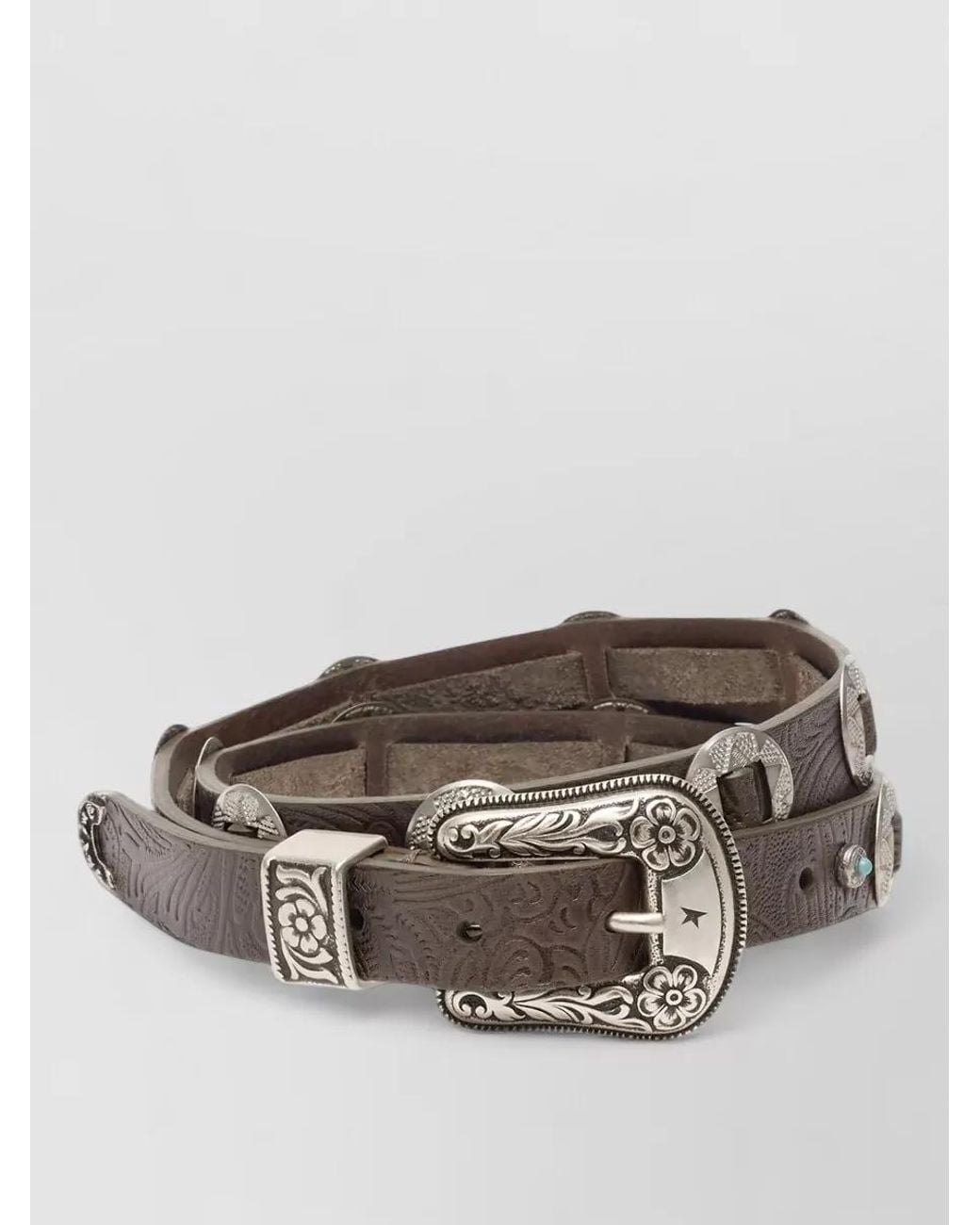 Golden Goose Deluxe Brand Gray Leather Belt