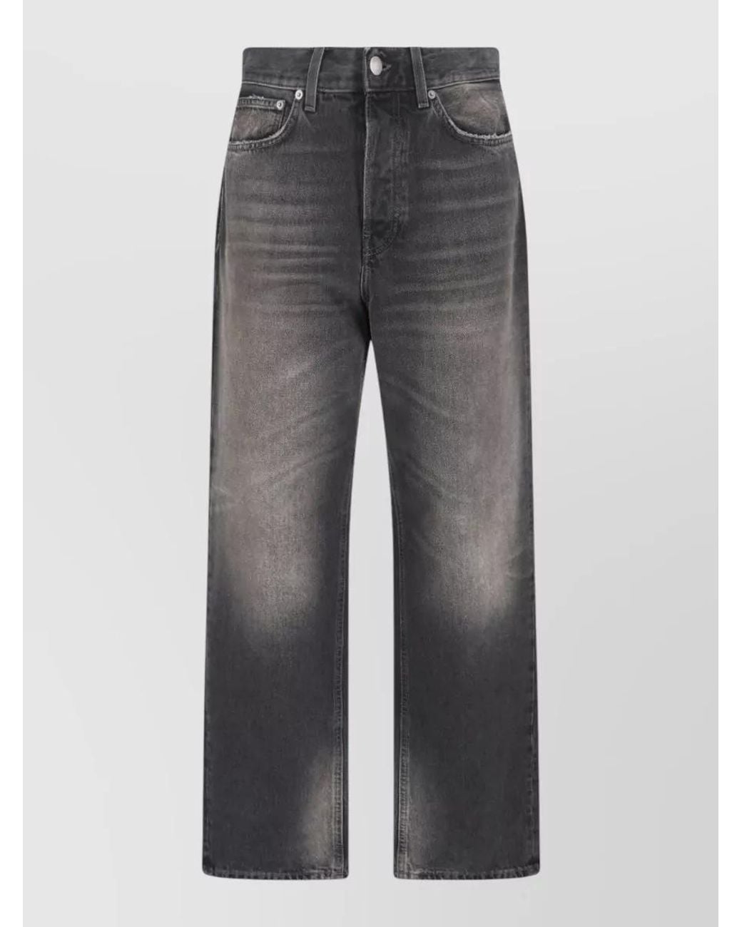 Haikure Gray Denim Relaxed-Fit Straight-Leg Jeans for men