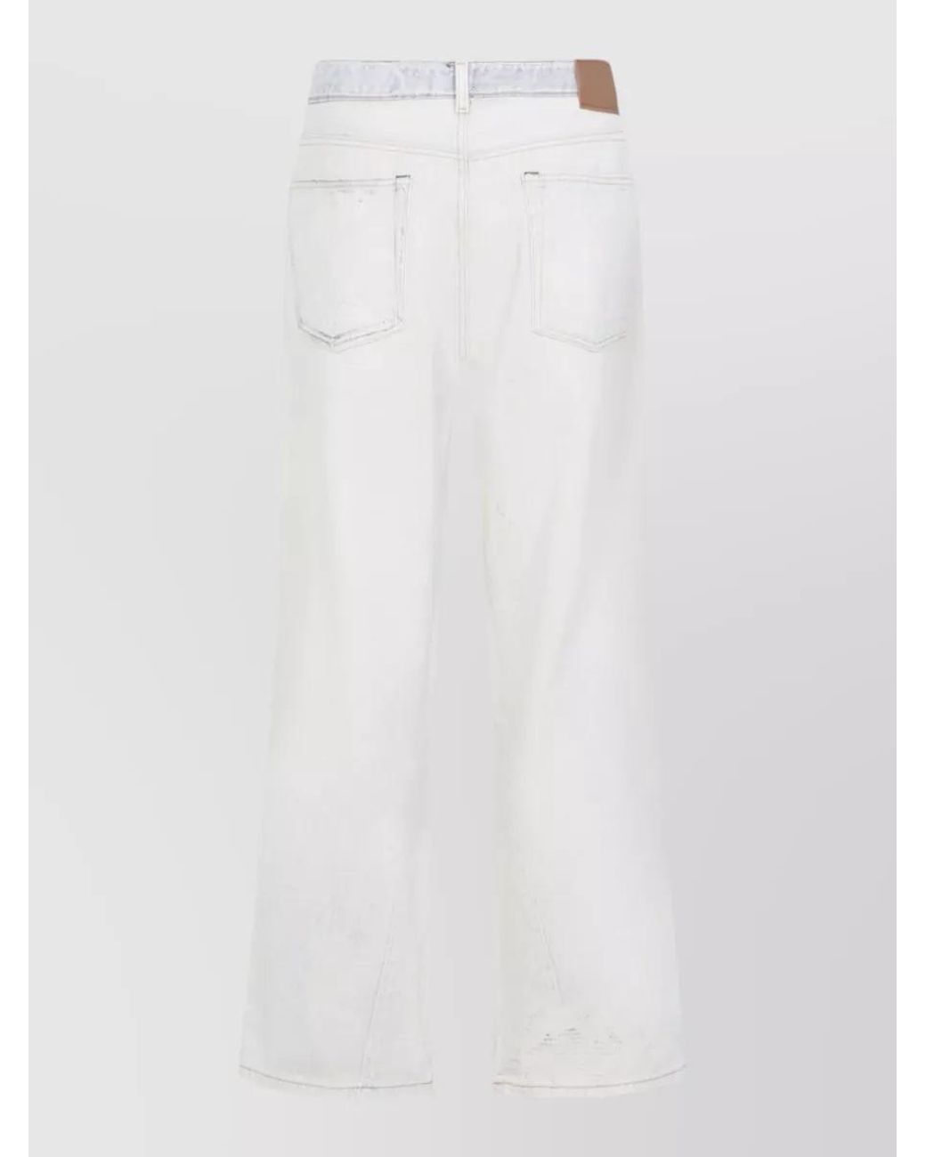 Our Legacy White Denim High-Rise Wide-Leg Jeans for men