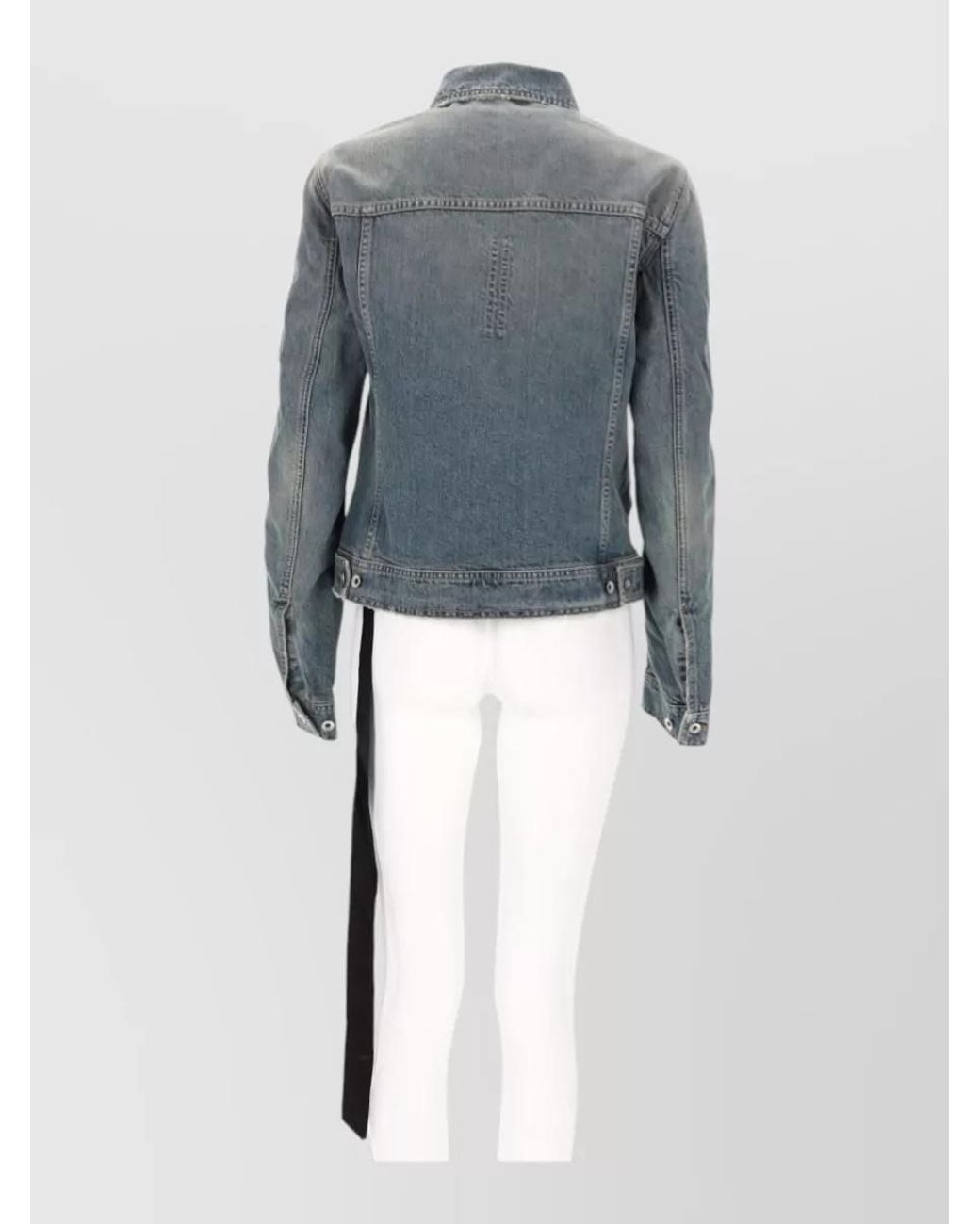 Rick Owens Blue Denim Trucker Jacket