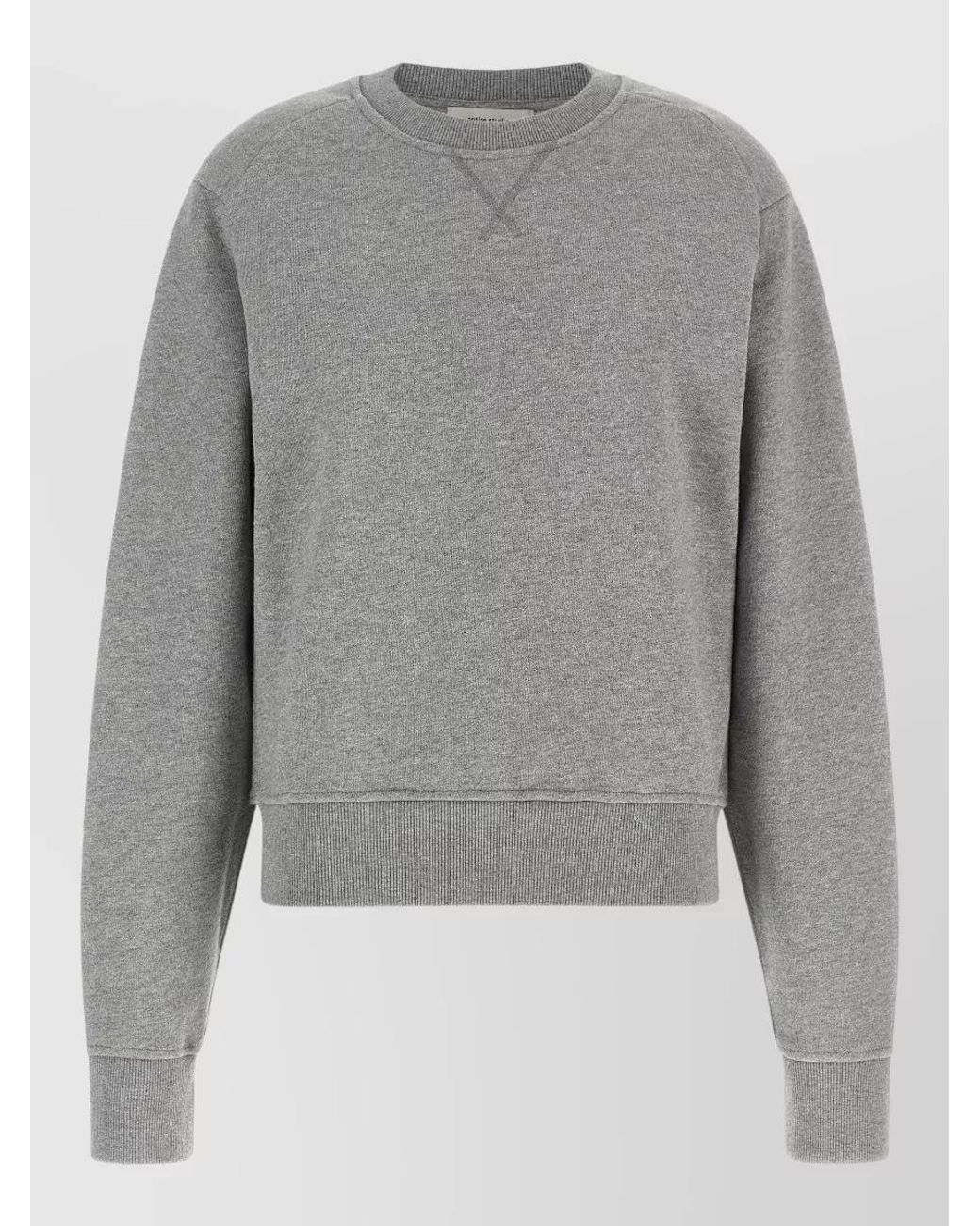 Entire studios Gray Cotton Boxy Crewneck Sweatshirt