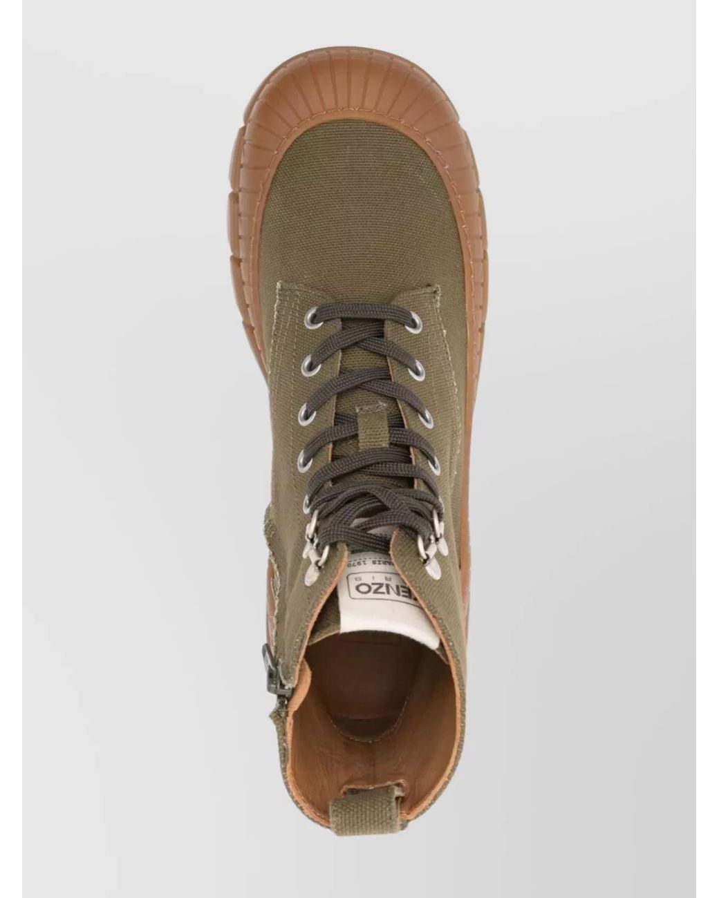 KENZO Natural Lace-Up Ankle Boots for men