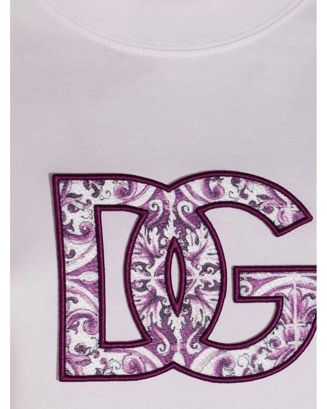 Dolce & Gabbana White Cotton Logo Patch T-Shirt