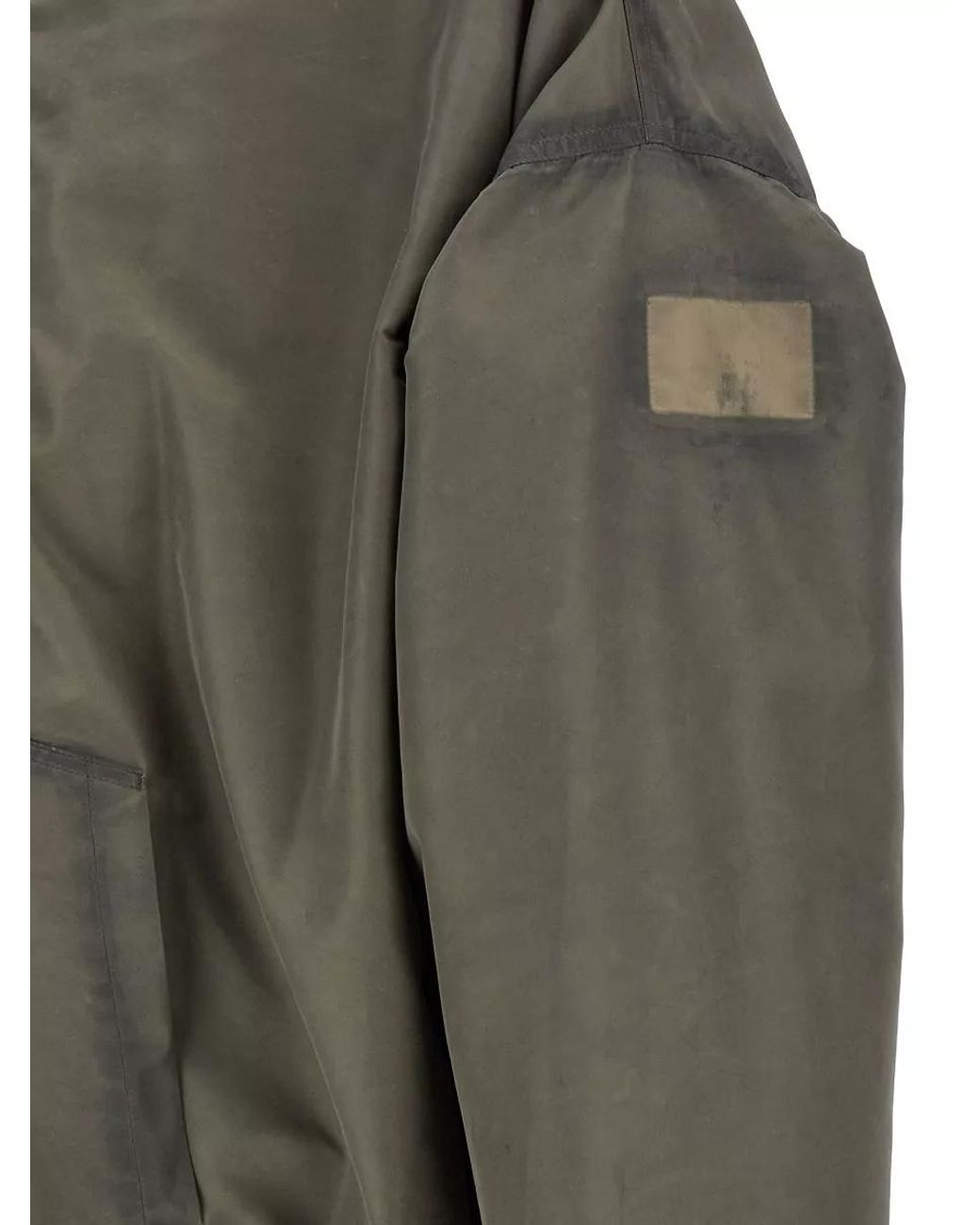 Rick Owens Gray Oversized Hooded Puffer Jacket for men