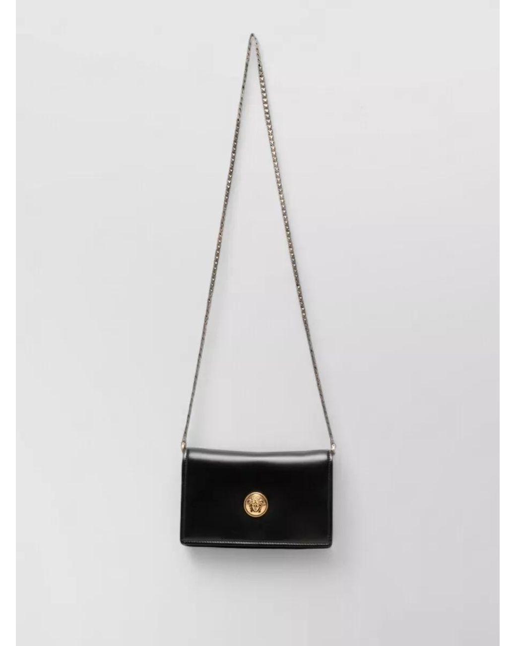 Versace White La Medusa Mini Leather Cross-Body Bag