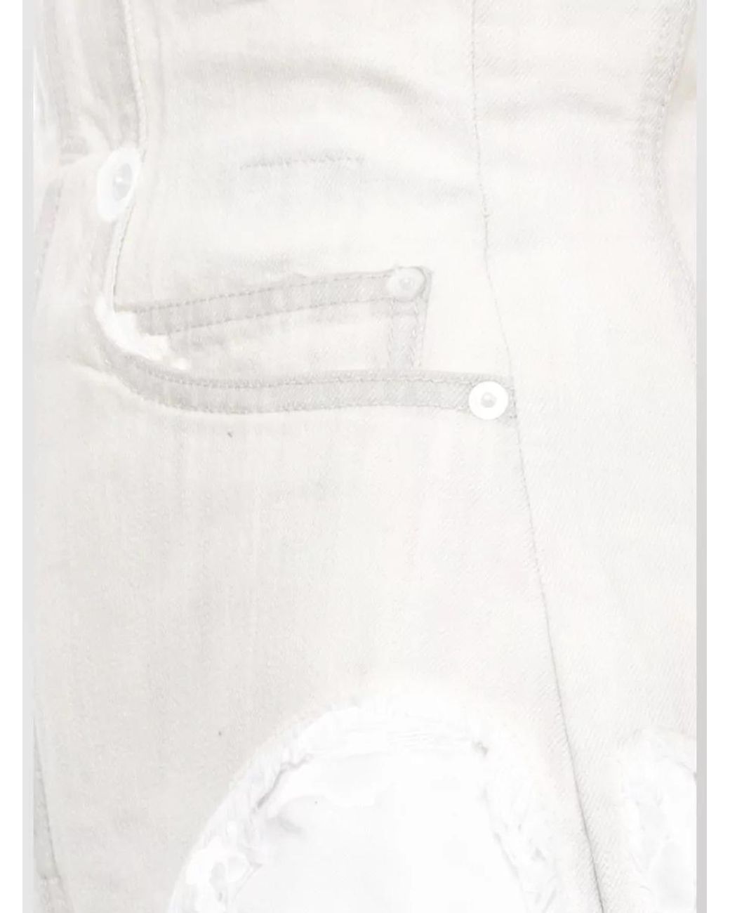 Rick Owens Natural Cotton Short Shorts