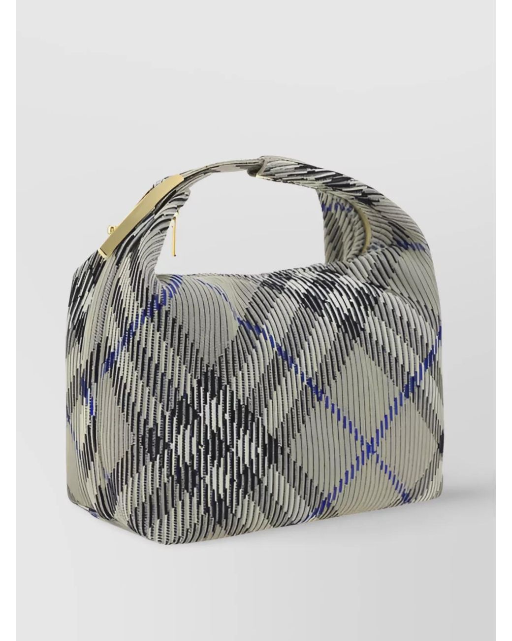 Burberry Gray Medium Check Nylon Mini Bag