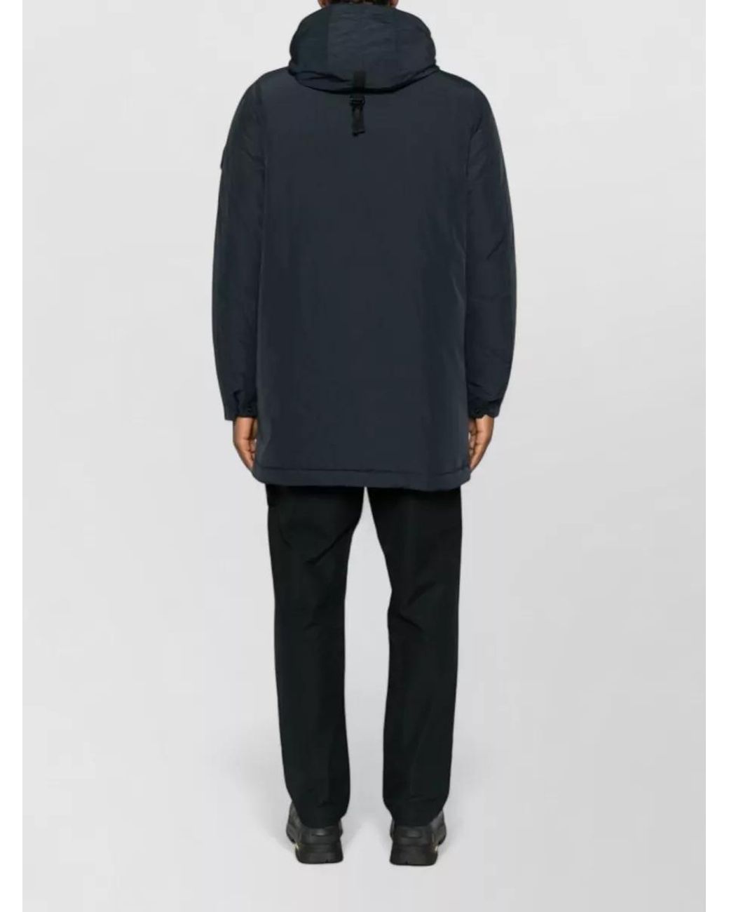 Stone Island Blue Long Down Parka for men