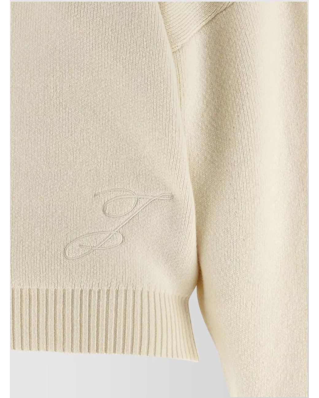 Jacquemus Natural Cashmere Wool Jumper