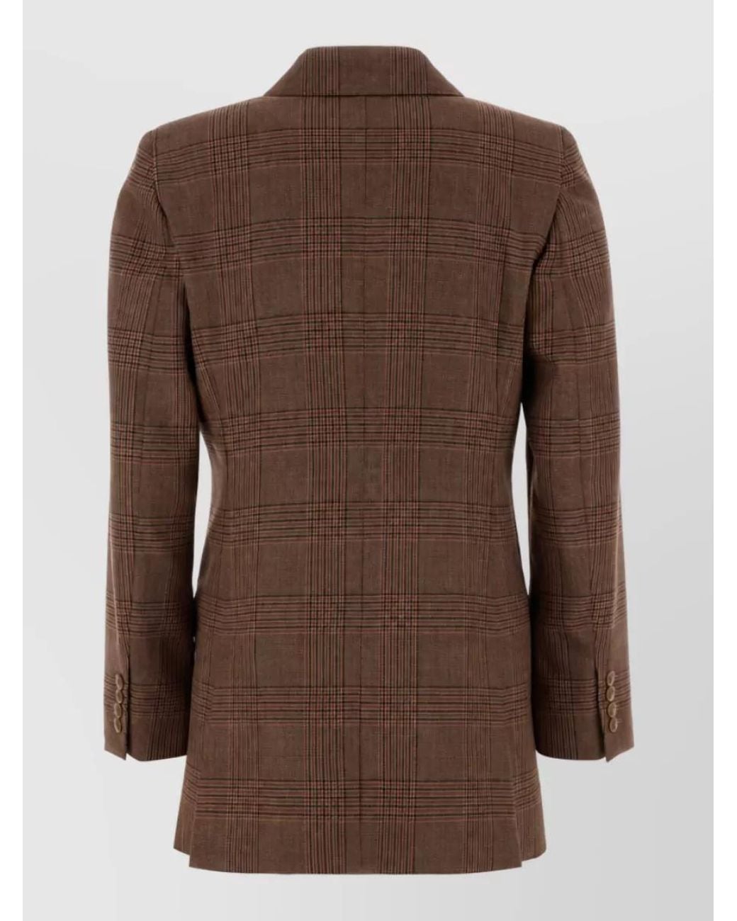 Max Mara Brown Embroidered Glencheck Blazer