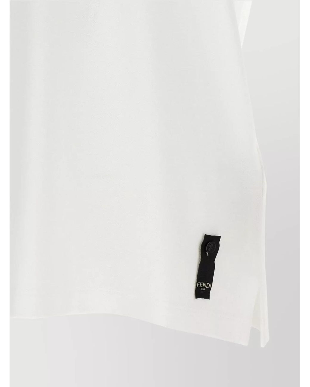 Fendi White Cotton Piqué Regular-Fit Short-Sleeve Polo Shirt for men