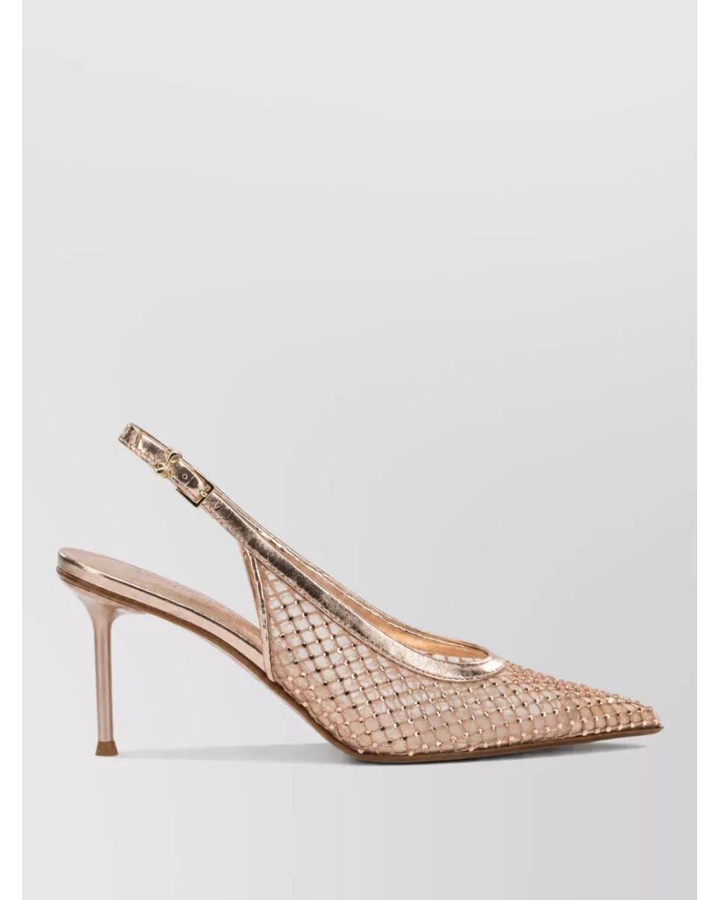 Sergio Levantesi Natural Leather Slingback Pumps