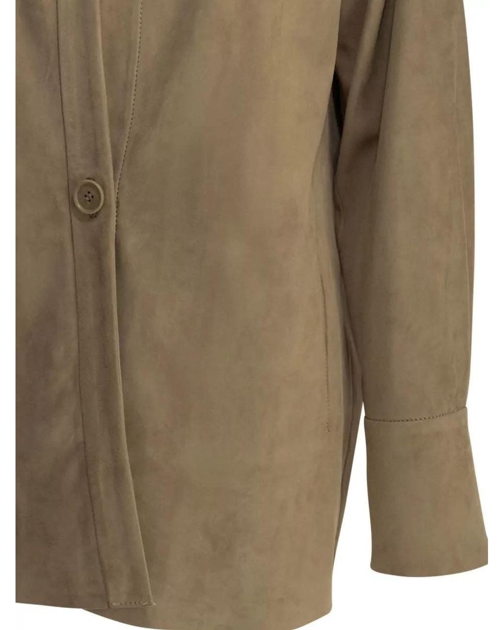 Salvatore Santoro Natural Suede Leather Single Breasted Coat