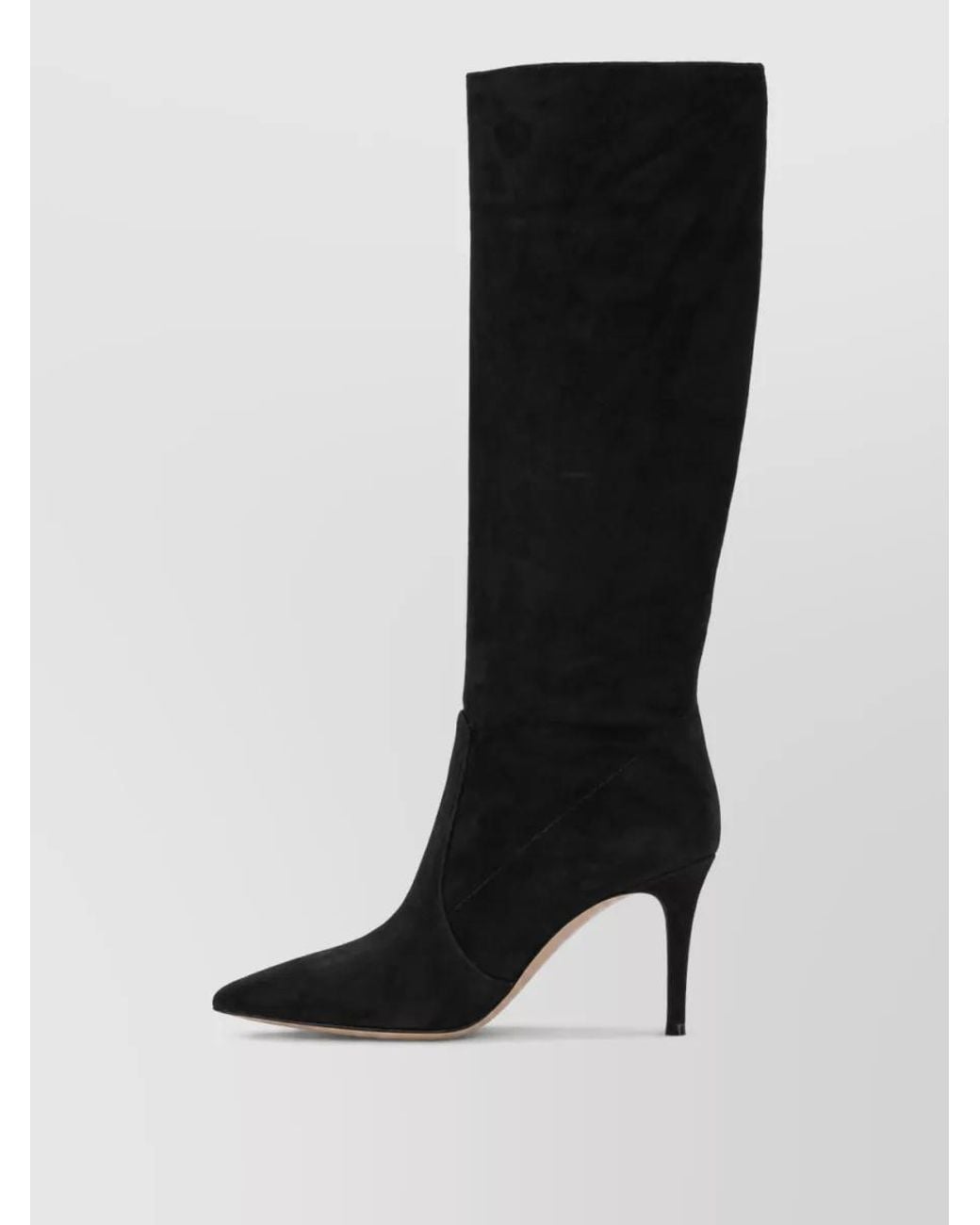 Gianvito Rossi Black Suede Knee-High Boots