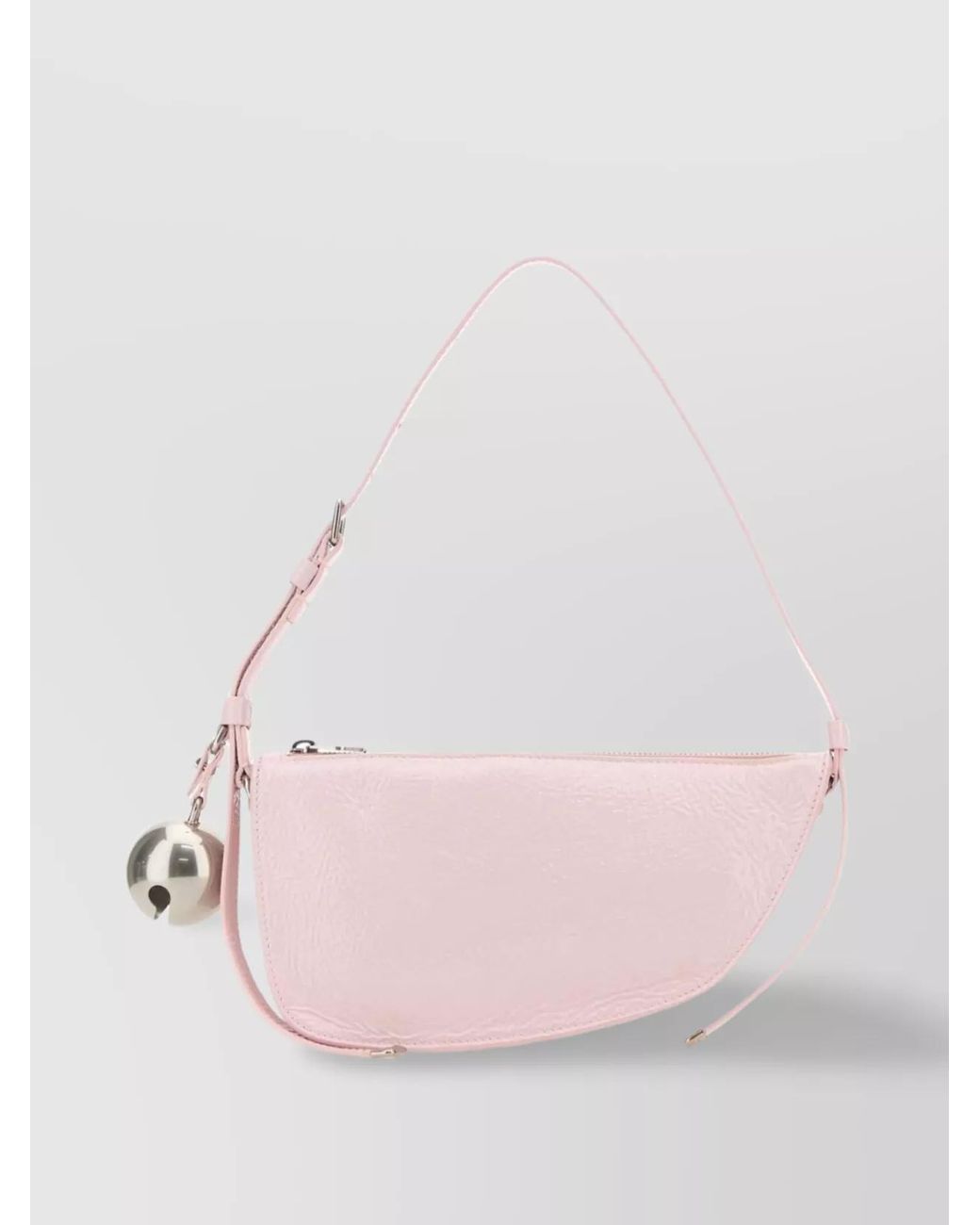 Burberry Pink Shield Sling Mini Leather Wallet On Chain