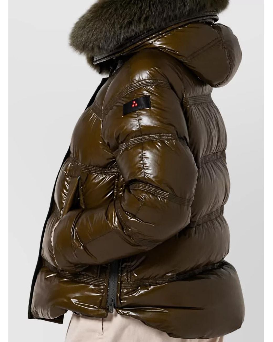 Peuterey Green Hooded Puffer Coat