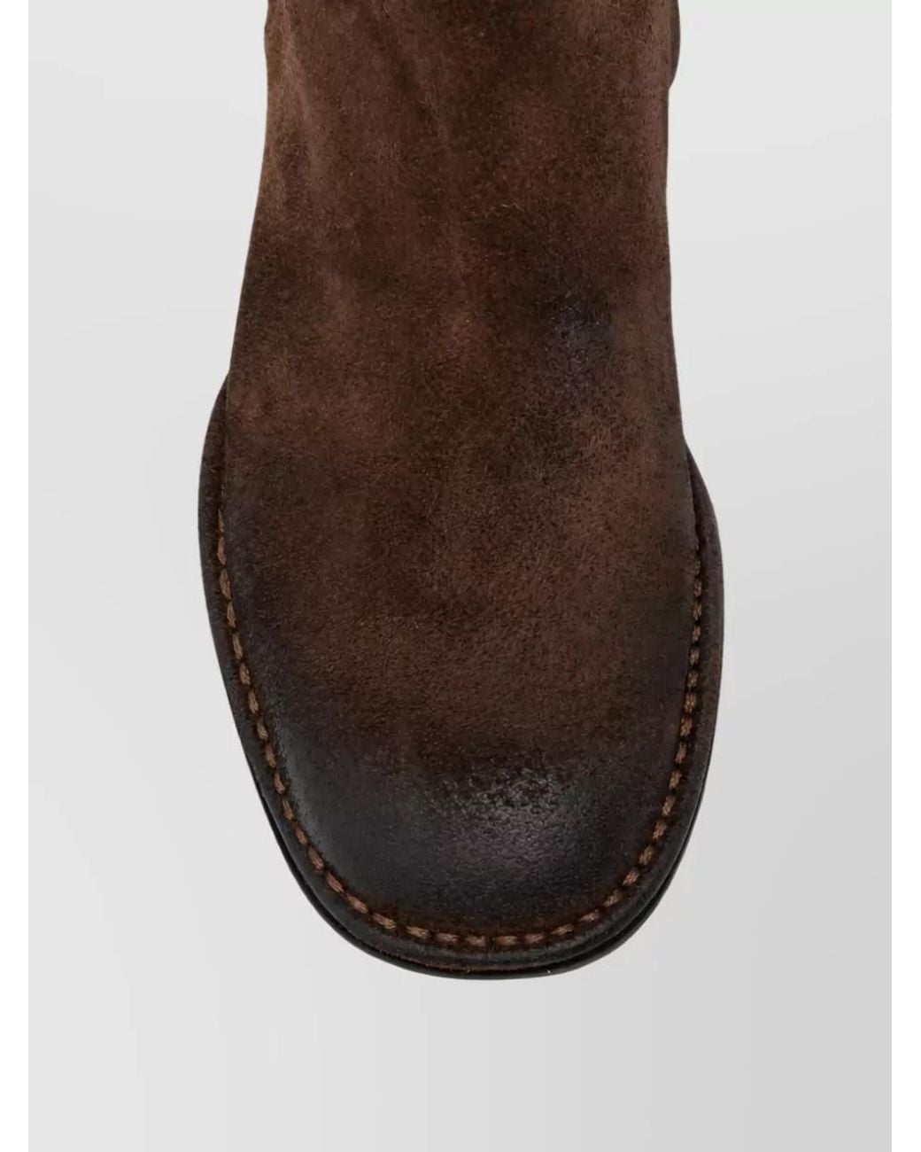 Emporio Armani Brown Leather Ankle Boots for men