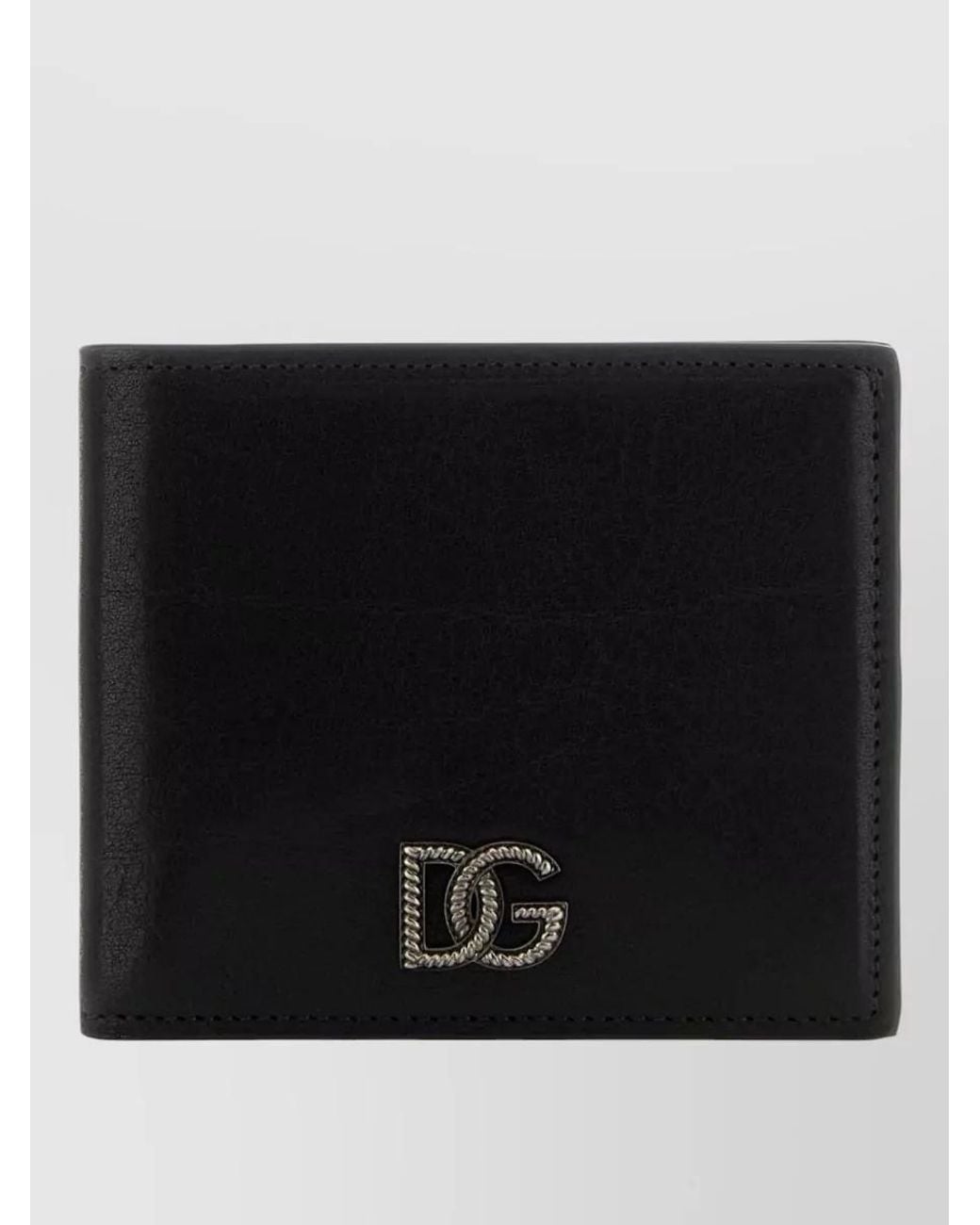 Dolce & Gabbana Black Calf Leather Wallet for men
