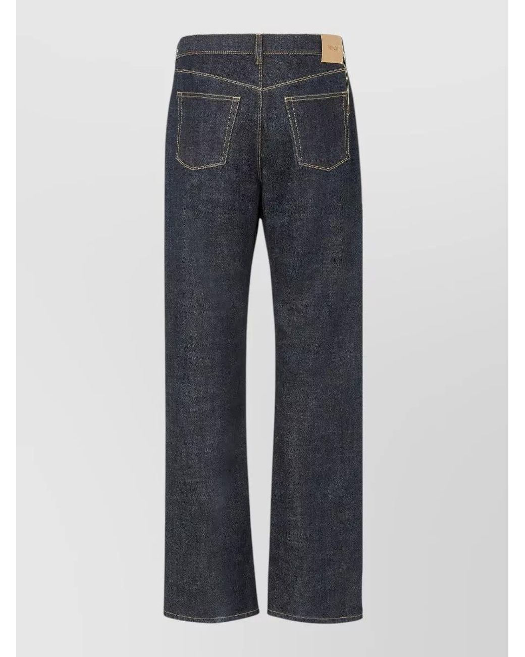 Fendi Blue Denim Regular-Fit Jeans for men