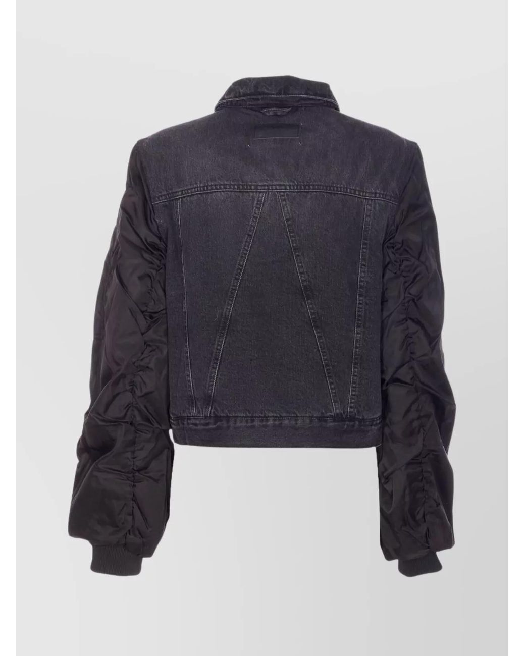 Ganni Blue Denim Cropped Jacket