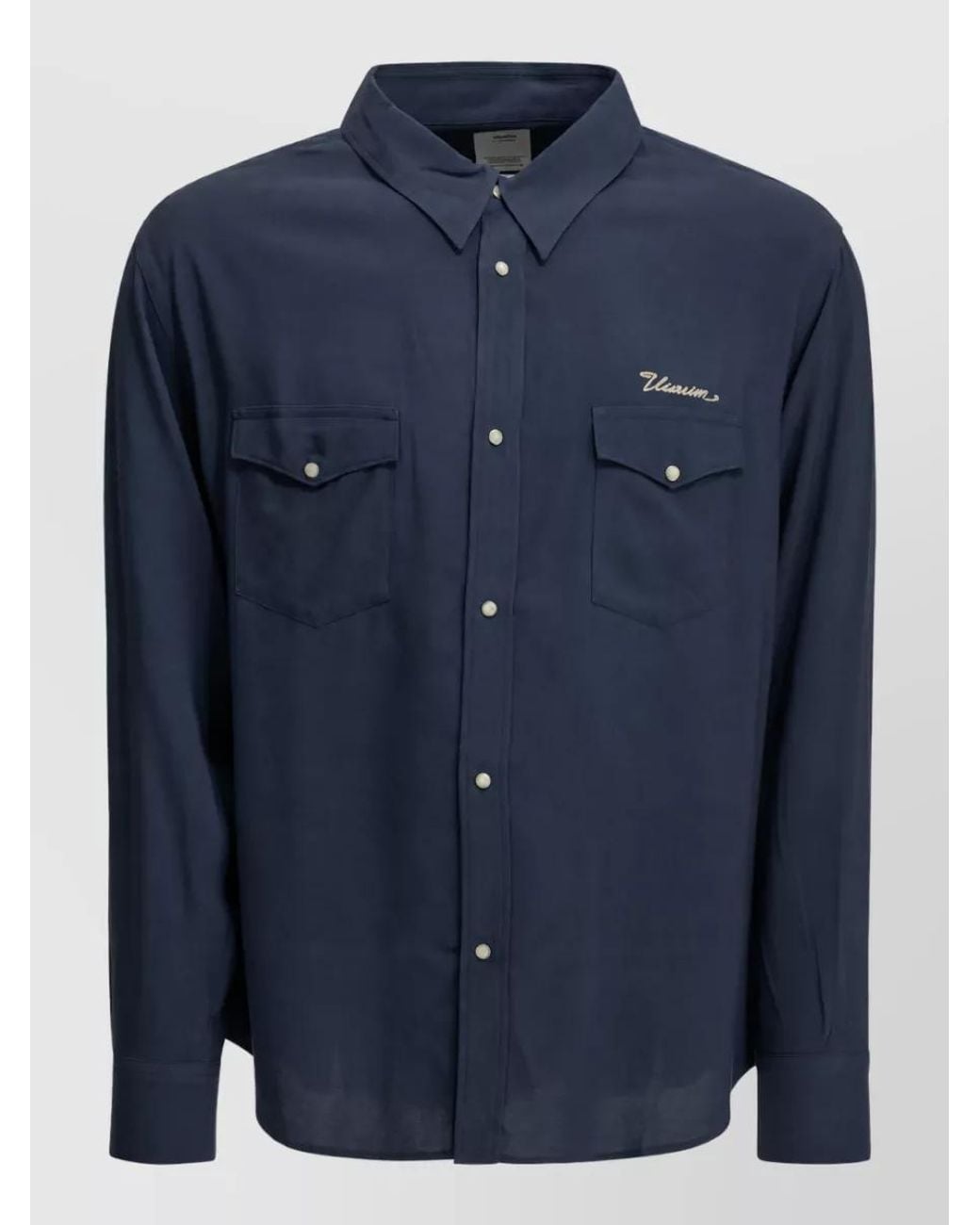 Visvim Blue Viscose Meridian Casual Shirt for men