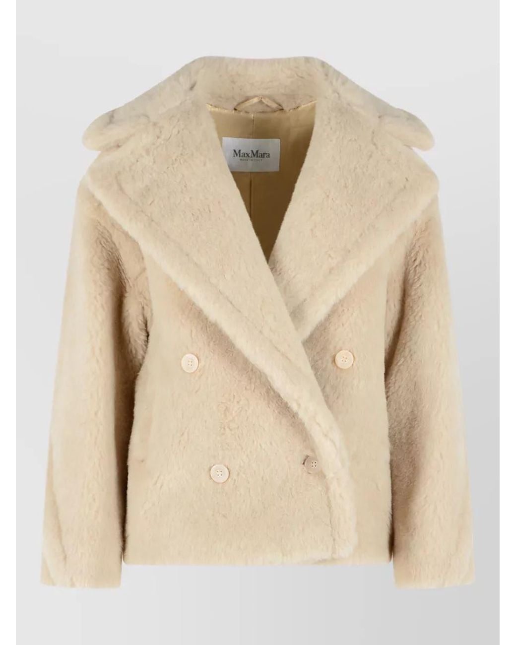 Max Mara Natural Alpaca Teddy Biker Jacket