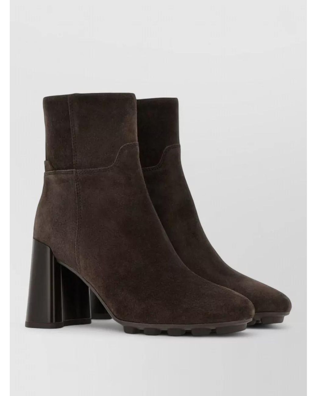 Hogan Brown Leather Ankle Boots