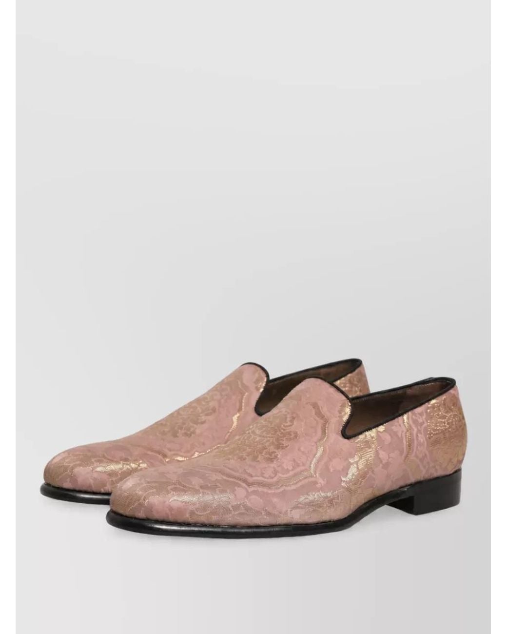 Dolce & Gabbana Pink Leather Monk Shoes for men