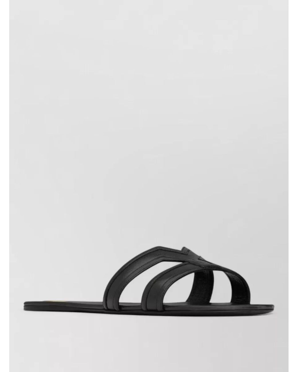 Saint Laurent Multicolor Leather Flat Sandals