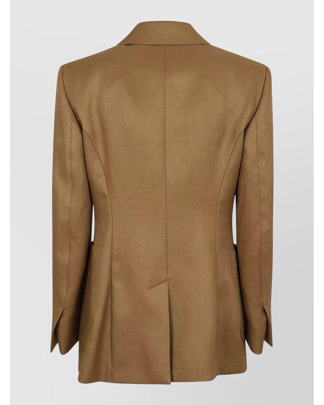 Max Mara Natural Linen Single-Breasted Blazer