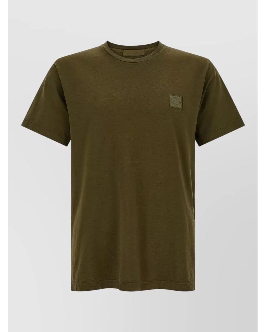 Stone Island Green Cotton Crew Neck Short Sleeve T-Shirt for men