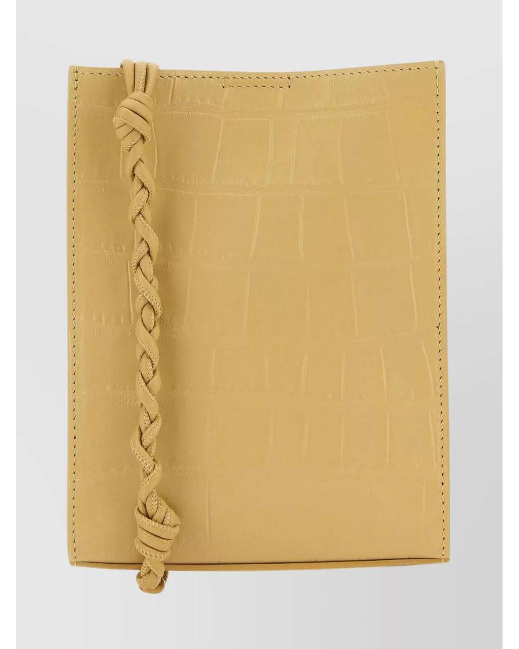 Jil Sander Yellow Tangle Small Leather Cross-Body Bag