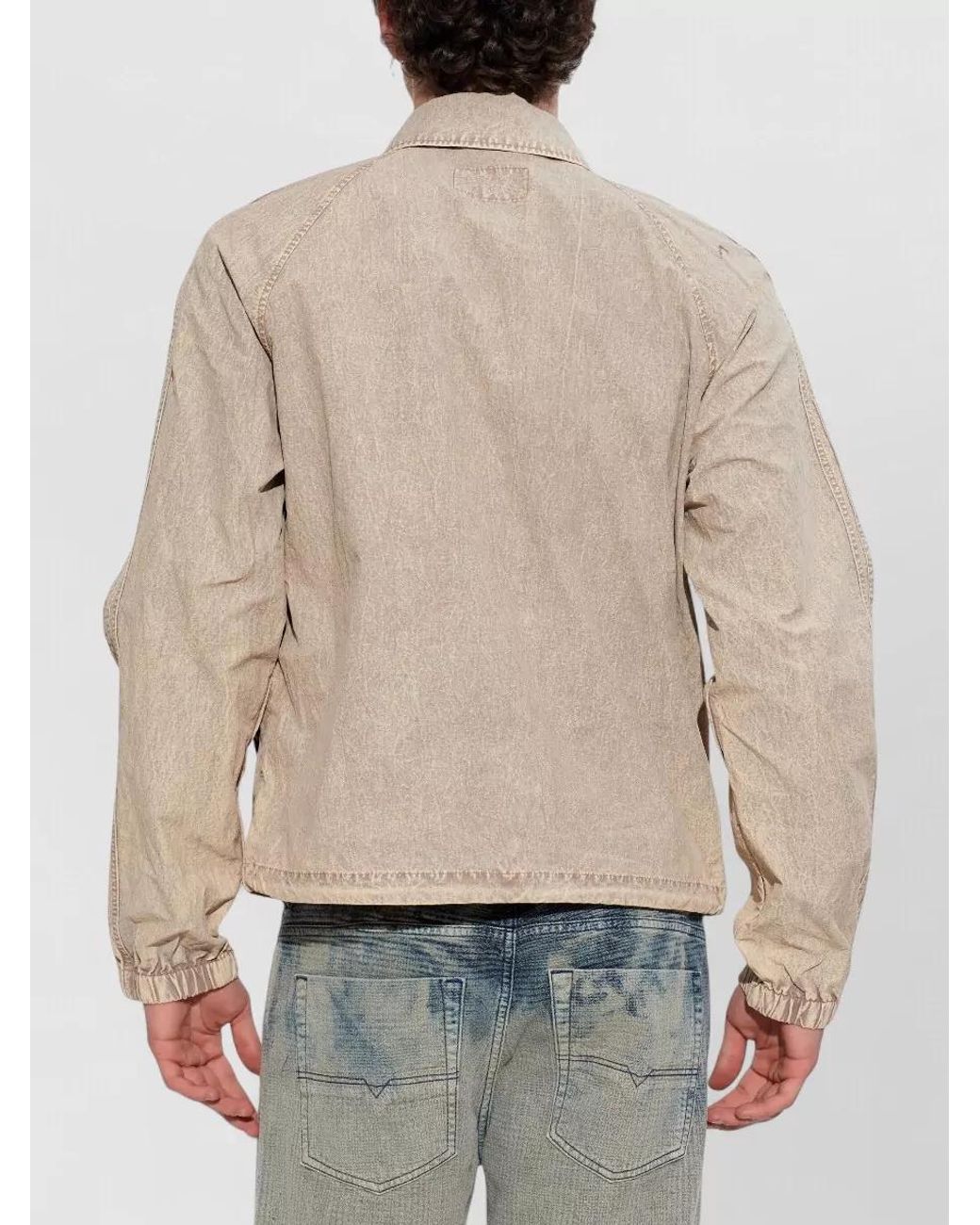 DIESEL Natural Single-Breasted Jacket for men