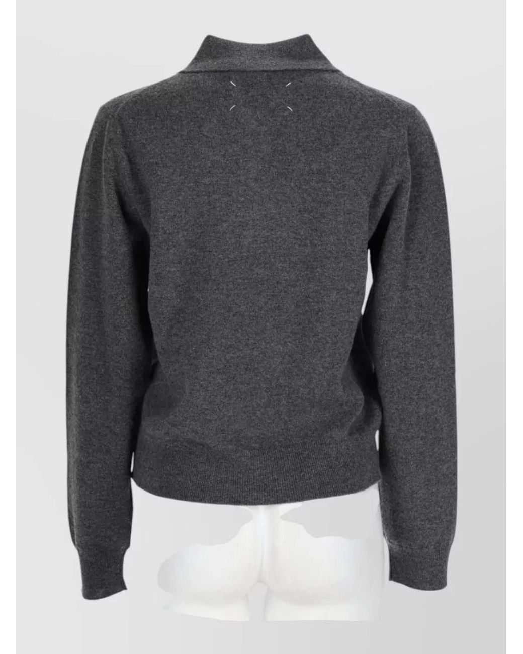 Maison Margiela Black Wool Polo Jumper
