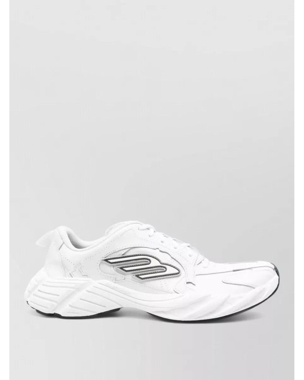 Balenciaga White Leather Low-Top Sneakers for men