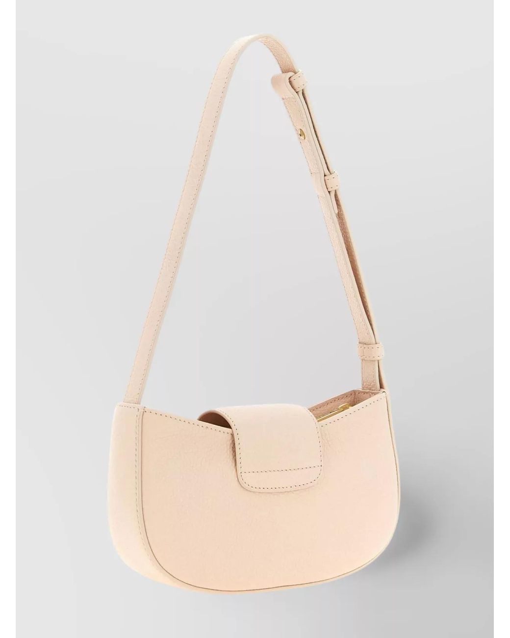 Ferragamo Natural Gancini Leather Shoulder Bag