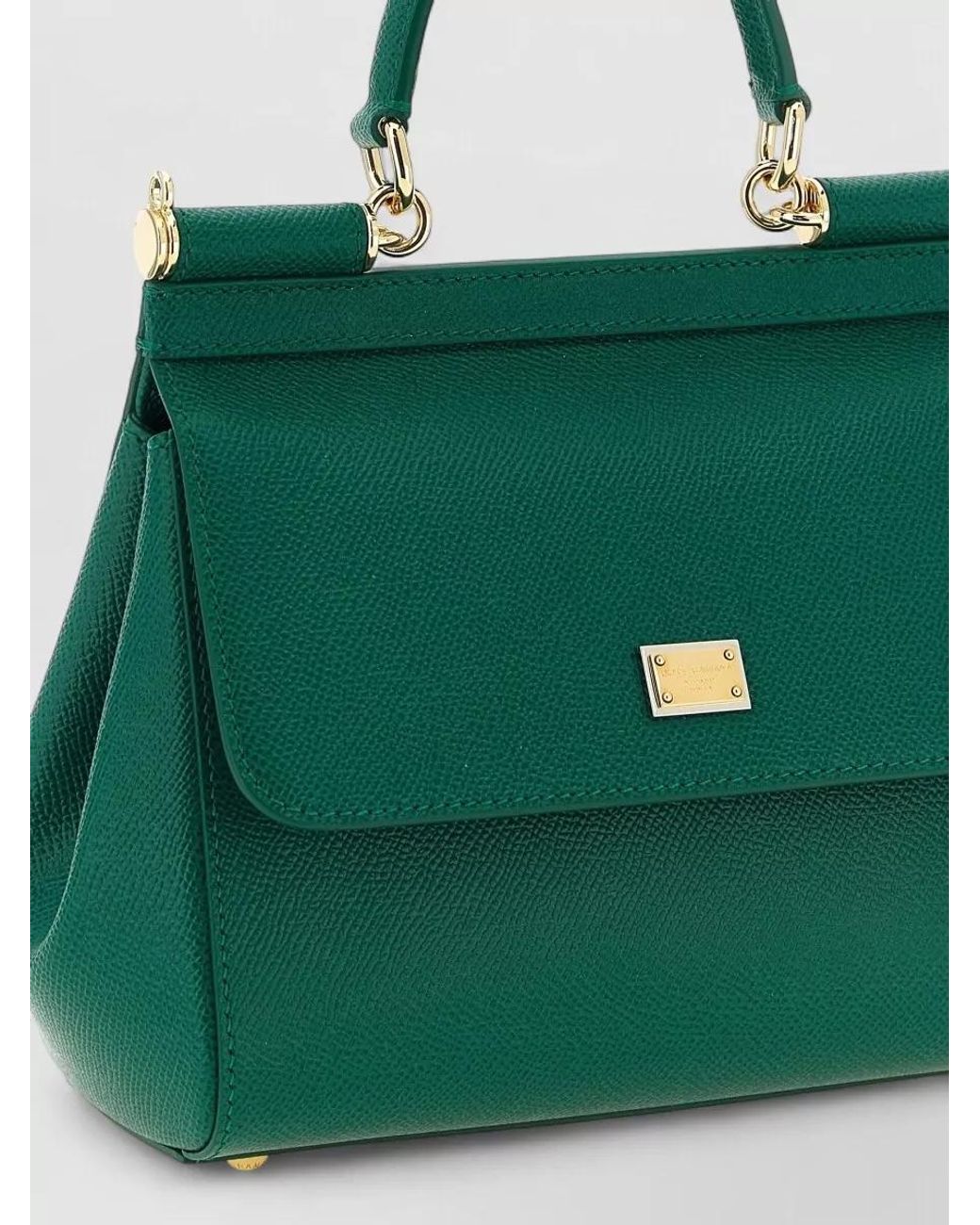 Dolce & Gabbana Green Sicily Small Leather Shoulder Bag