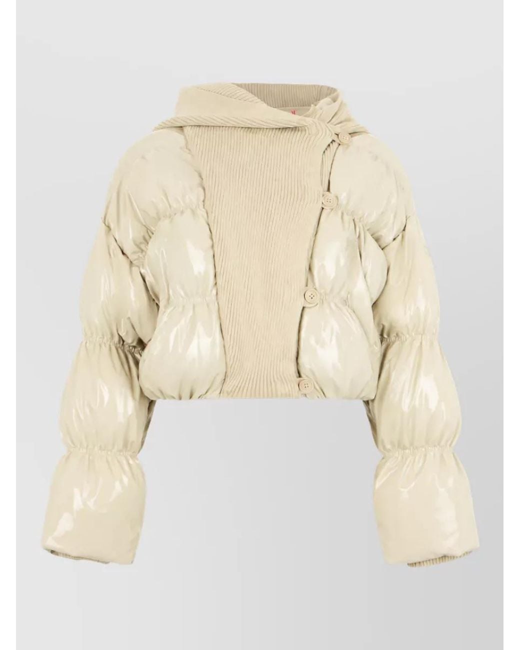 DIESEL Natural Quilted Asymmetric Puffer Jacket