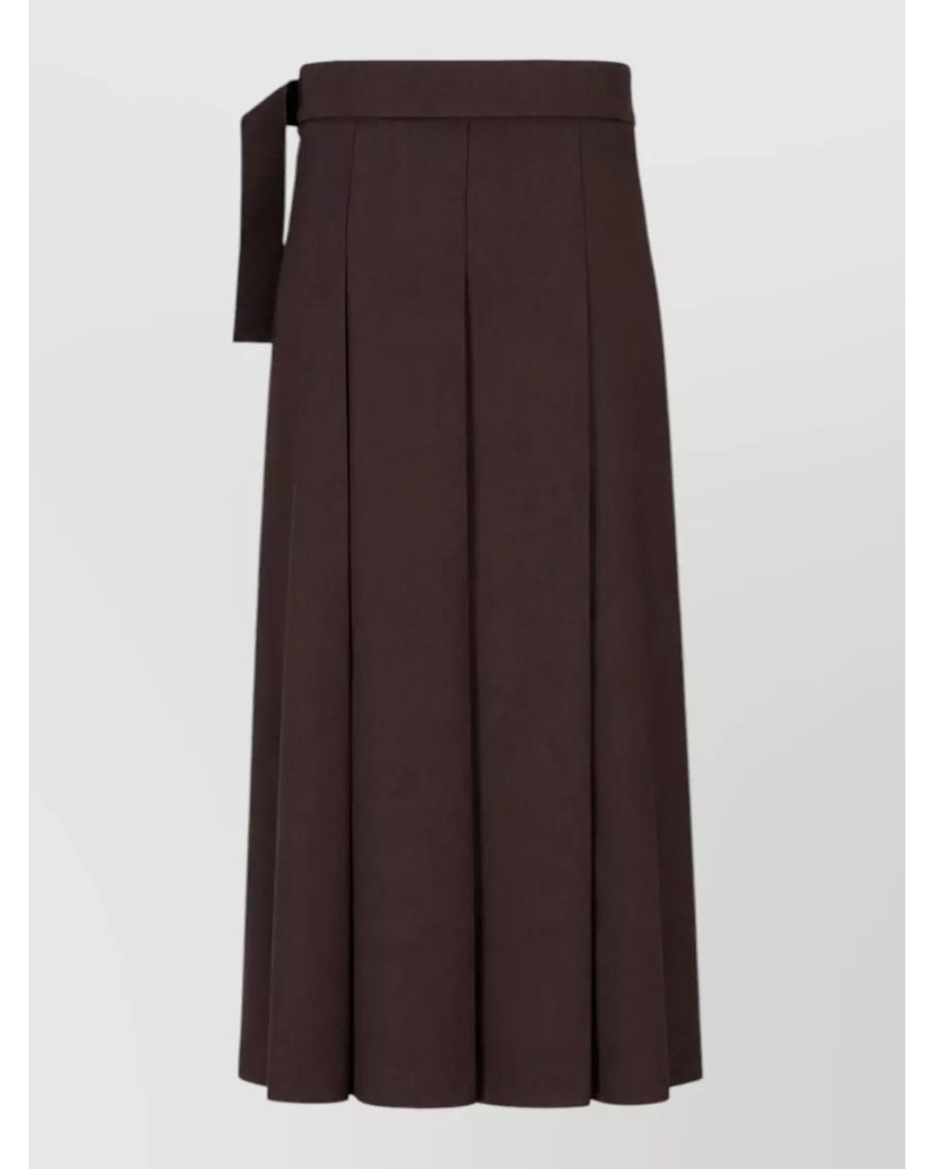 P.A.R.O.S.H. Brown Wool A-Line Skirt