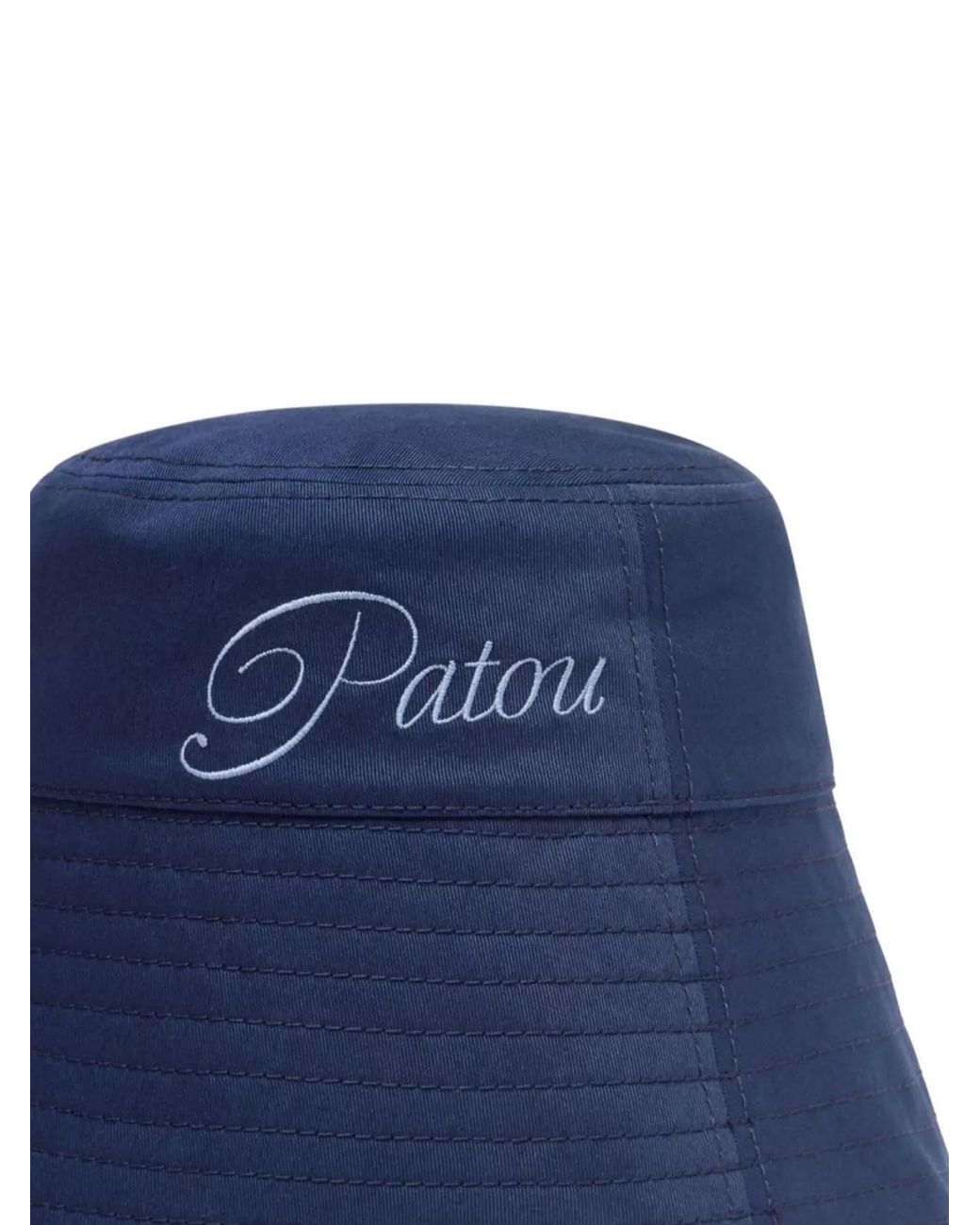 Patou Blue Logo-Embroidered Bucket Hat