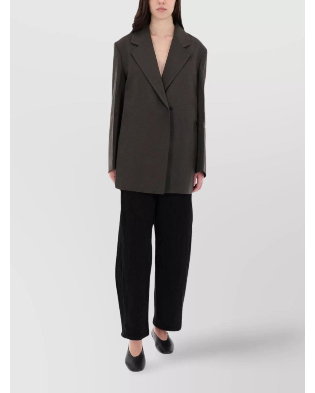 Studio Nicholson Black Wide-Leg Trousers