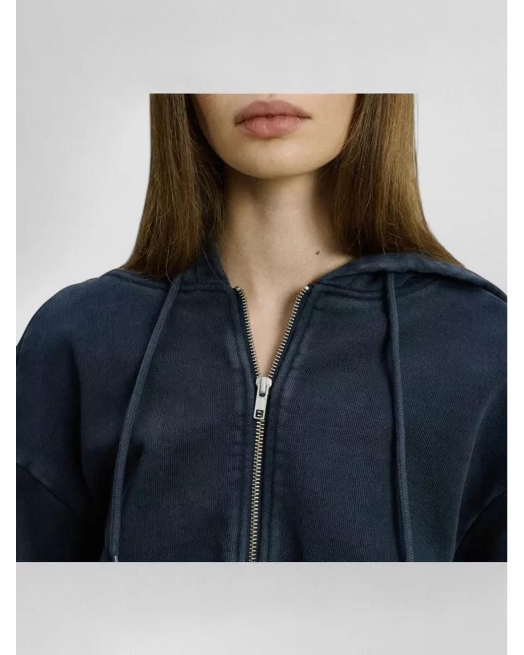 Entire studios Blue Cotton Slim-Fit Zip-Up Hooded Jacket for men